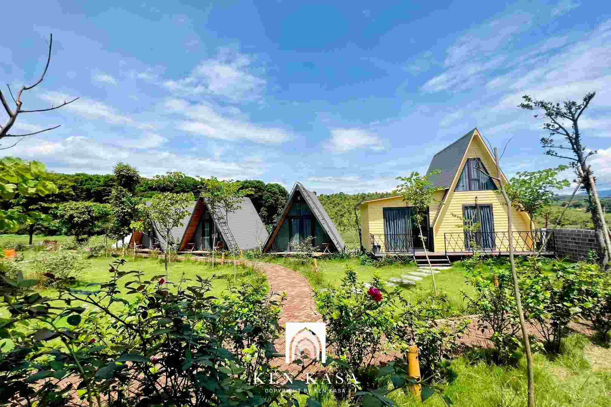 Căn bungalow hiện đại cho mẫu nhà sàn homestay Hoa Ban Lương Sơn 